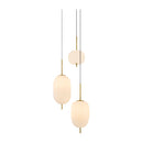 Modern European furniture - 3-Light White Glass Chandelier - www.oroatrade.com