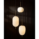 Modern European furniture - 3-Light White Glass Chandelier - www.oroatrade.com