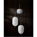 Modern European furniture - 3-Light White Glass Chandelier - www.oroatrade.com