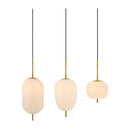 Modern European furniture - 3-Light White Glass Chandelier - www.oroatrade.com