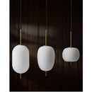 Modern European furniture - 3-Light White Glass Chandelier - www.oroatrade.com