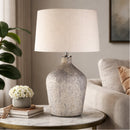 Modern European furniture - Distressed Taupe Glass Table Lamp - www.oroatrade.com