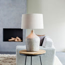 Modern European furniture - Distressed Taupe Glass Table Lamp - www.oroatrade.com