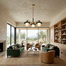 Modern European furniture - Black Iron 3-Light Chandelier - www.oroatrade.com