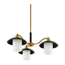 Modern European furniture - Black Iron 3-Light Chandelier - www.oroatrade.com