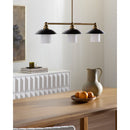 Modern European furniture - Black Iron 3-Light Chandelier - www.oroatrade.com
