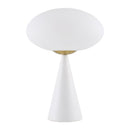 Hospitality furniture - White Conical Iron Table Lamp - www.oroatrade.com