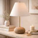 Hospitality furniture - White Cotton Shade Table Lamp - www.oroatrade.com