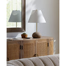 Hospitality furniture - White Cotton Shade Table Lamp - www.oroatrade.com