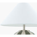 Modern European furniture - Lined Round Ceramic Table Lamp - www.oroatrade.com