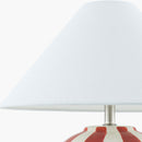 Modern European furniture - Lined Round Ceramic Table Lamp - www.oroatrade.com