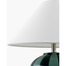 Modern European furniture - Lined Round Ceramic Table Lamp - www.oroatrade.com
