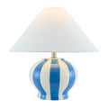Modern European furniture - Lined Round Ceramic Table Lamp - www.oroatrade.com