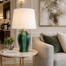 Modern European furniture - Striped Ceramic Table Lamp - www.oroatrade.com