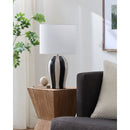 Modern European furniture - Striped Ceramic Table Lamp - www.oroatrade.com