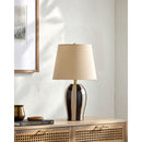 Modern European furniture - Striped Ceramic Table Lamp - www.oroatrade.com