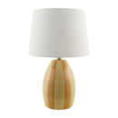 Contract furniture - Yellow Striped Ceramic Table Lamp - www.oroatrade.com