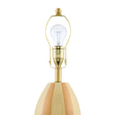 Contract furniture - Yellow Striped Ceramic Table Lamp - www.oroatrade.com