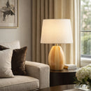 Contract furniture - Yellow Striped Ceramic Table Lamp - www.oroatrade.com
