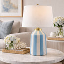 Modern European furniture - Vertical Lined Ceramic Table Lamp - www.oroatrade.com