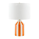 Modern European furniture - Vertical Lined Ceramic Table Lamp - www.oroatrade.com