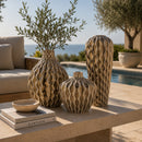Hospitality furniture - Gold Ceramic Outdoor Vase Set (3) - www.oroatrade.com