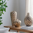 Hospitality furniture - Gold Ceramic Outdoor Vase Set (3) - www.oroatrade.com