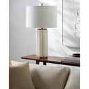 Hospitality furniture - Modern White Linen Table Lamp - www.oroatrade.com