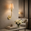 Hospitality furniture - White Linen Wall Lamp - www.oroatrade.com