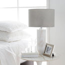 Hospitality furniture - White Cylindrical Marble Table Lamp - www.oroatrade.com