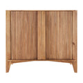 Modern European furniture - Reeded Mango Wood Cabinet - www.oroatrade.com
