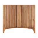 Modern European furniture - Reeded Mango Wood Cabinet - www.oroatrade.com