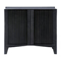 Modern European furniture - Reeded Mango Wood Cabinet - www.oroatrade.com