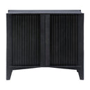 Modern European furniture - Reeded Mango Wood Cabinet - www.oroatrade.com