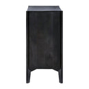 Modern European furniture - Reeded Mango Wood Cabinet - www.oroatrade.com