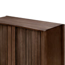 Modern European furniture - Reeded Mango Wood Cabinet - www.oroatrade.com
