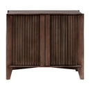 Modern European furniture - Reeded Mango Wood Cabinet - www.oroatrade.com