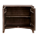 Modern European furniture - Reeded Mango Wood Cabinet - www.oroatrade.com