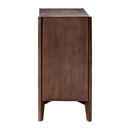 Modern European furniture - Reeded Mango Wood Cabinet - www.oroatrade.com