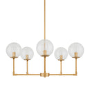Contract furniture - 5-Light Clear Glass Chandelier - www.oroatrade.com