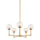 Contract furniture - 5-Light Clear Glass Chandelier - www.oroatrade.com
