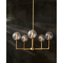 Contract furniture - 5-Light Clear Glass Chandelier - www.oroatrade.com