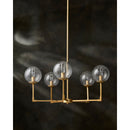 Contract furniture - 5-Light Clear Glass Chandelier - www.oroatrade.com