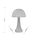 Modern European furniture - Domed Rattan Table Lamp - www.oroatrade.com