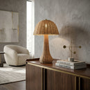 Modern European furniture - Domed Rattan Table Lamp - www.oroatrade.com