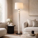 Hospitality furniture - Lacquered White Accent Floor Lamp - www.oroatrade.com