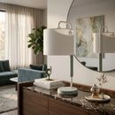 Modern European furniture - Gooseneck Linen Accent Table Lamp - www.oroatrade.com