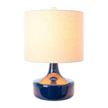 Modern European furniture - Drum Linen Ceramic Table Lamp - www.oroatrade.com