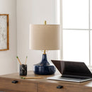 Modern European furniture - Drum Linen Ceramic Table Lamp - www.oroatrade.com