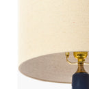Modern European furniture - Drum Linen Ceramic Table Lamp - www.oroatrade.com